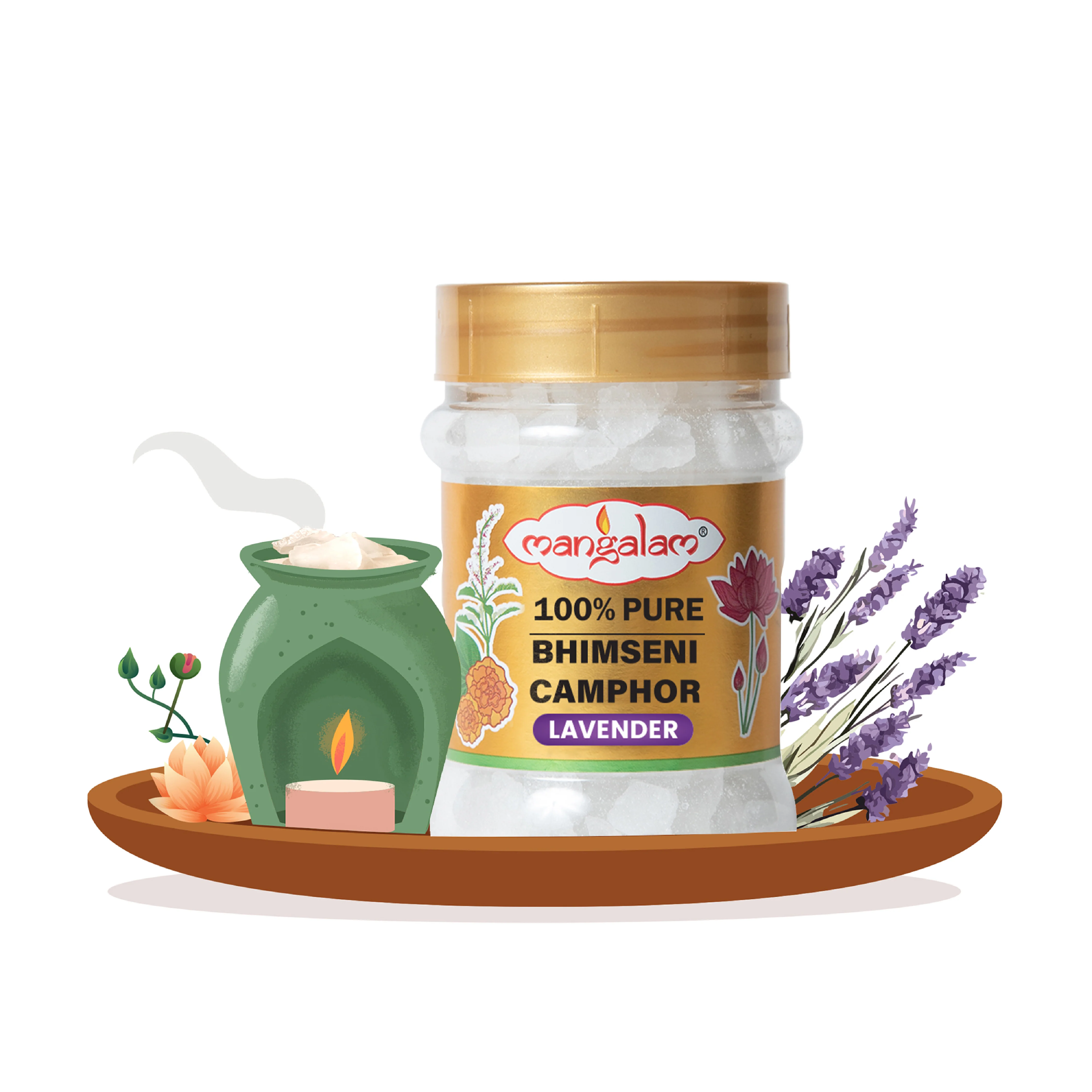 Bhimseni Camphor (Lavender) - 100g - Image 9