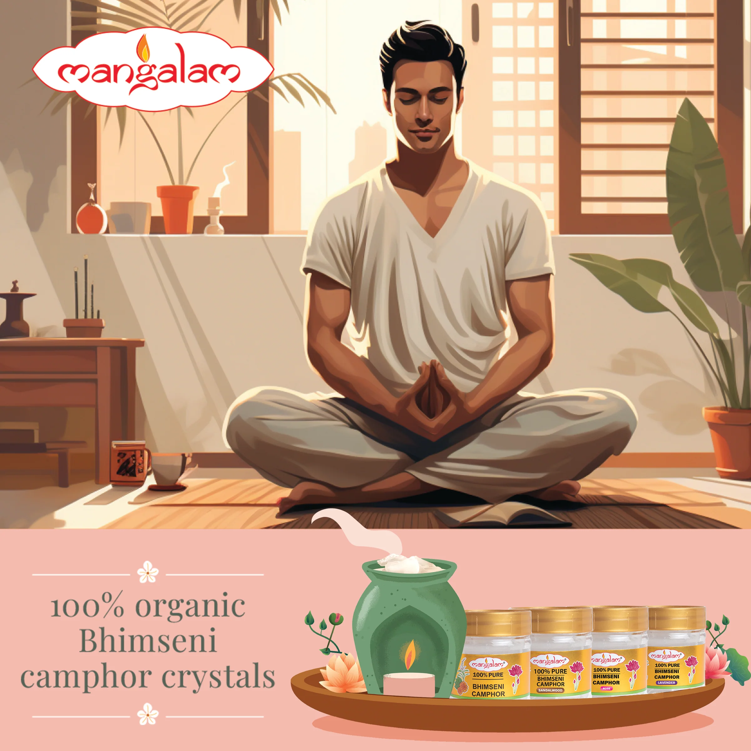 Bhimseni Camphor Combo – 4 Fragrances (50g x 4) - Image 3