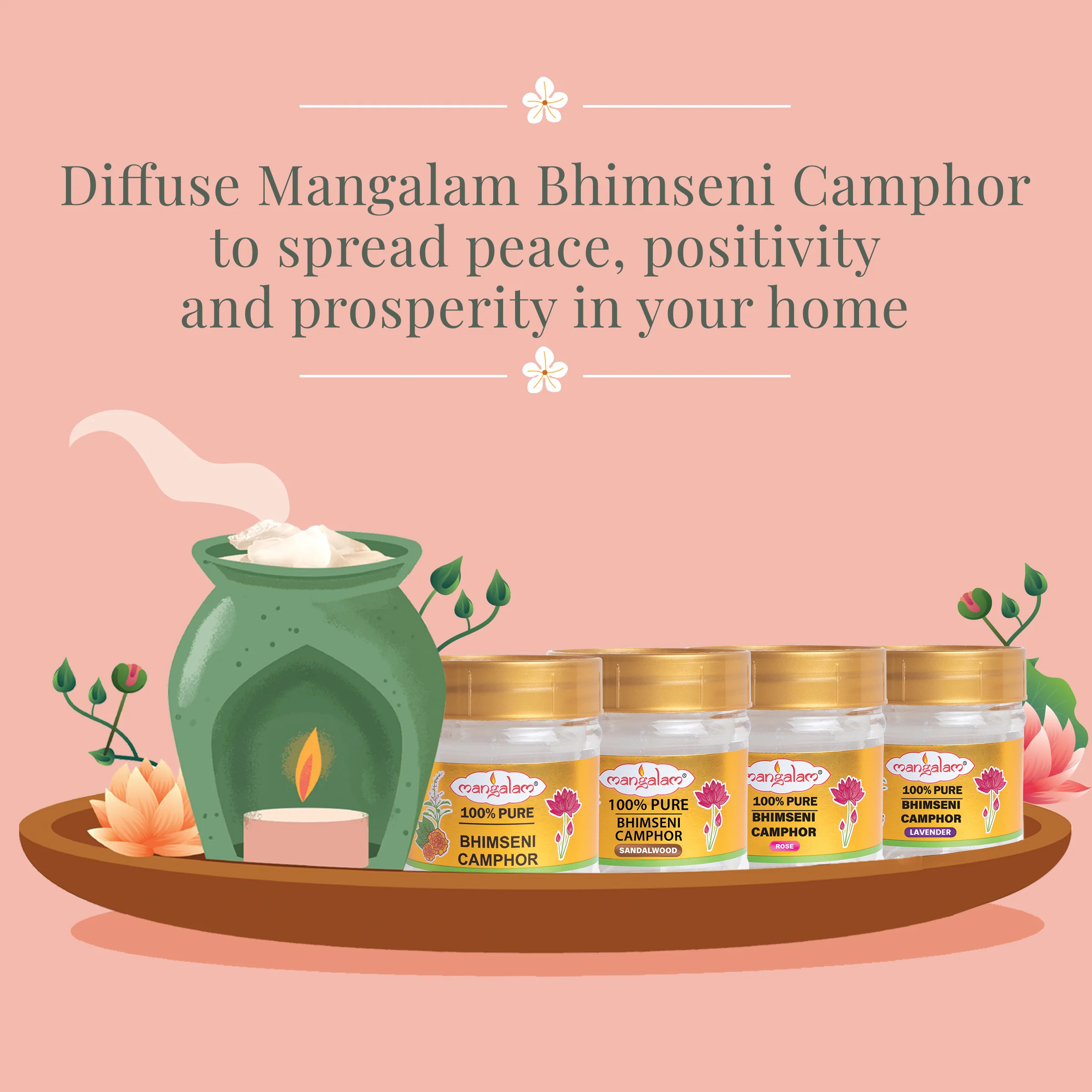 Bhimseni Camphor Combo – 4 Fragrances (50g x 4) - Image 6