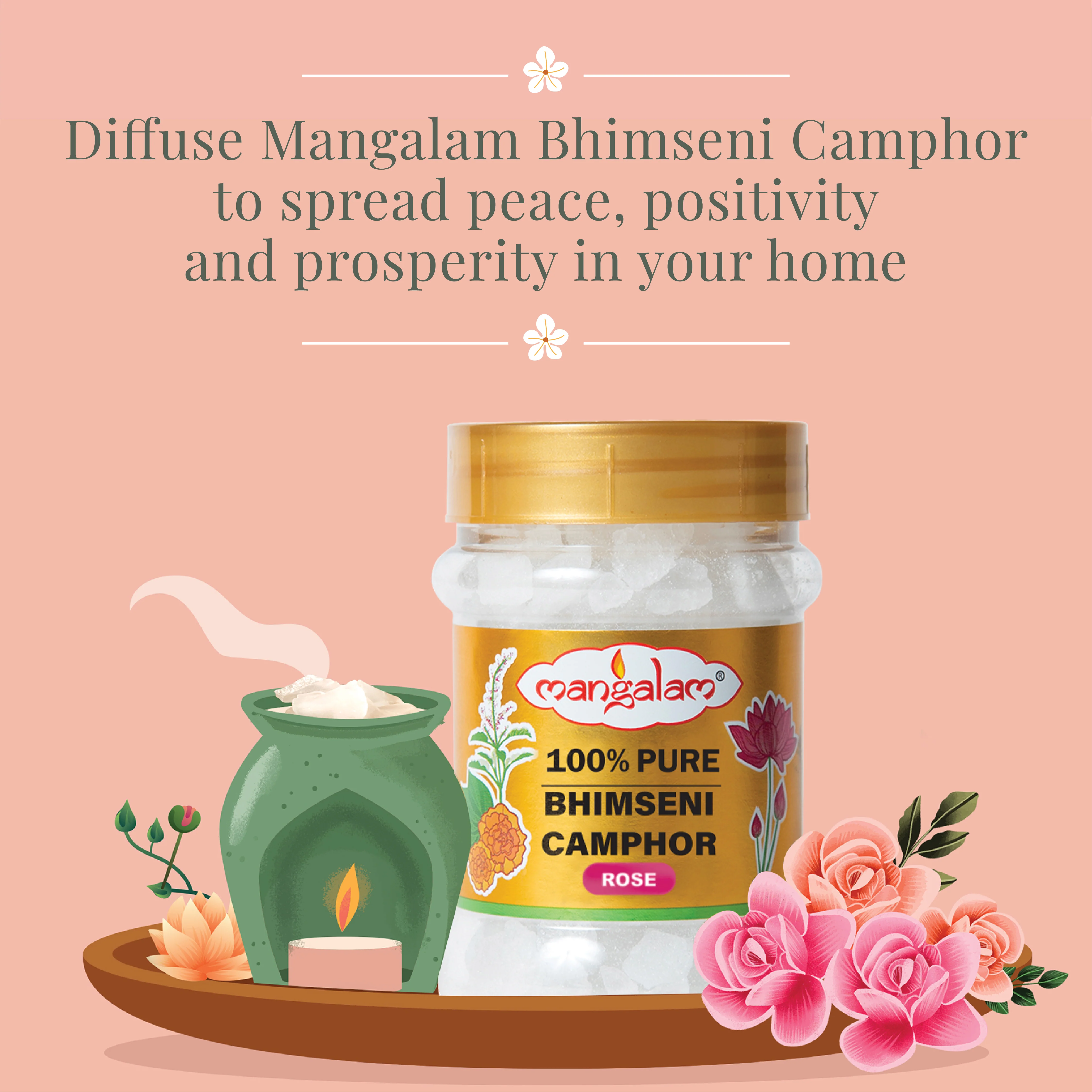 Bhimseni Camphor (Rose) - 100g - Image 7