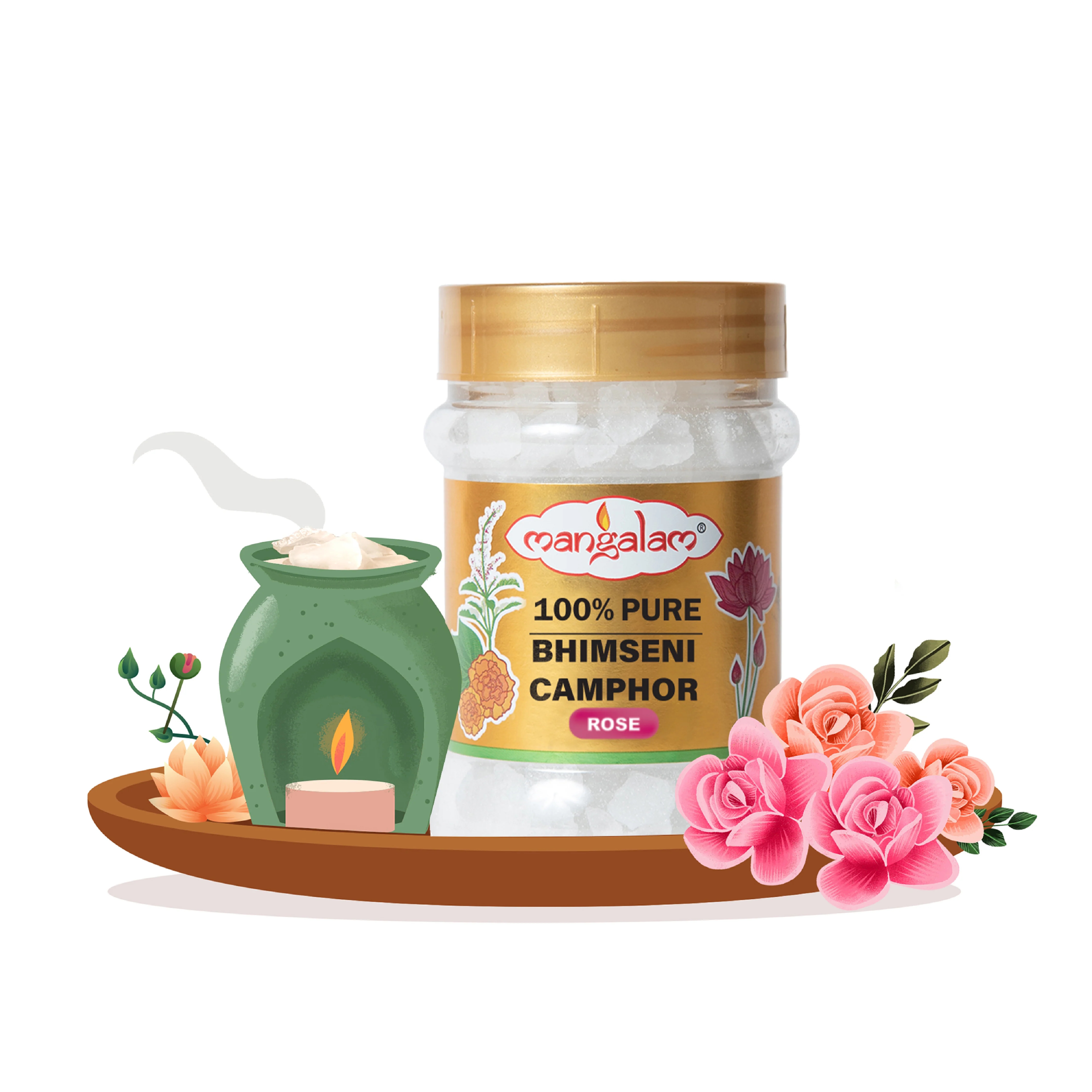 Bhimseni Camphor (Rose) - 100g - Image 8
