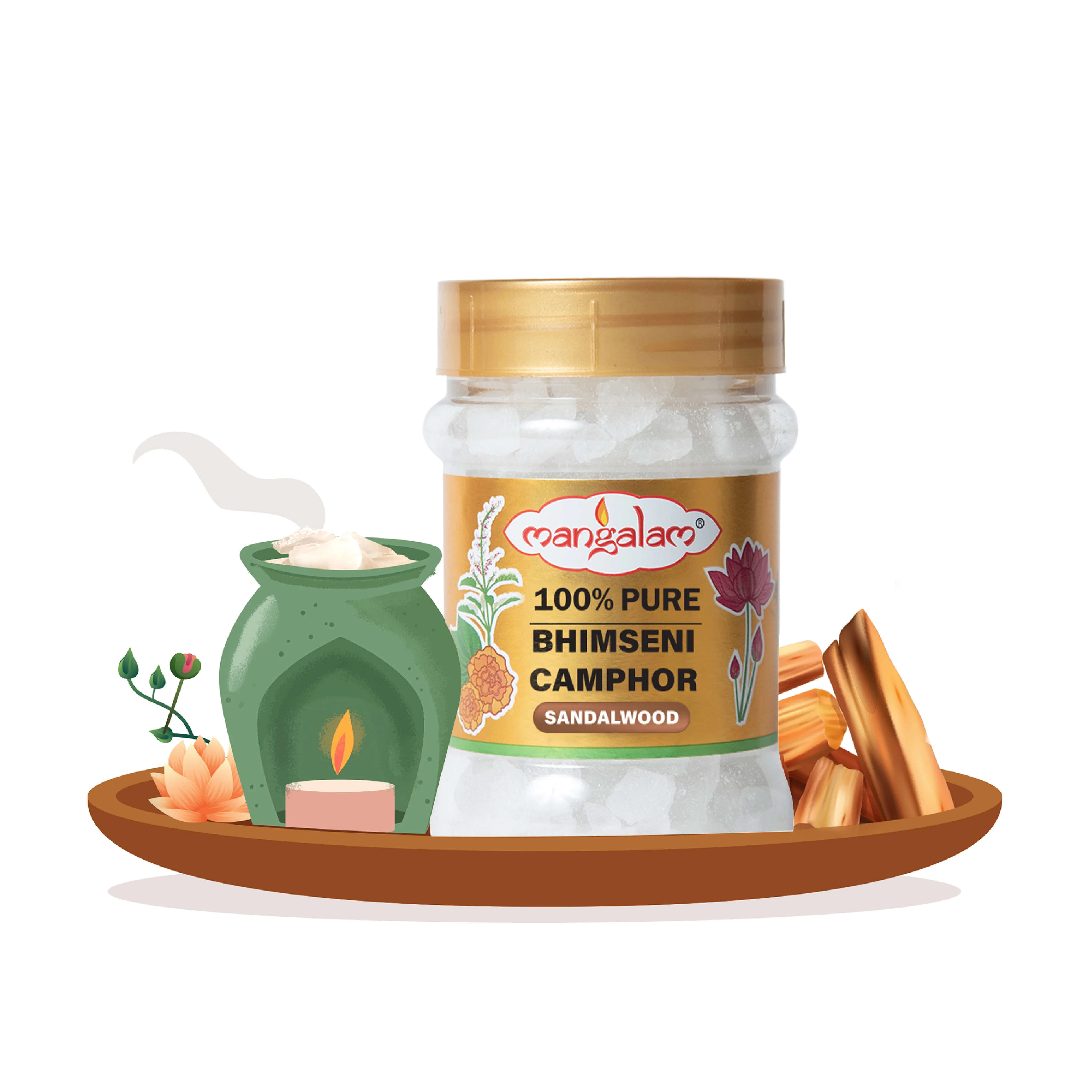 Bhimseni Camphor (Sandalwood) - 100g - Image 8