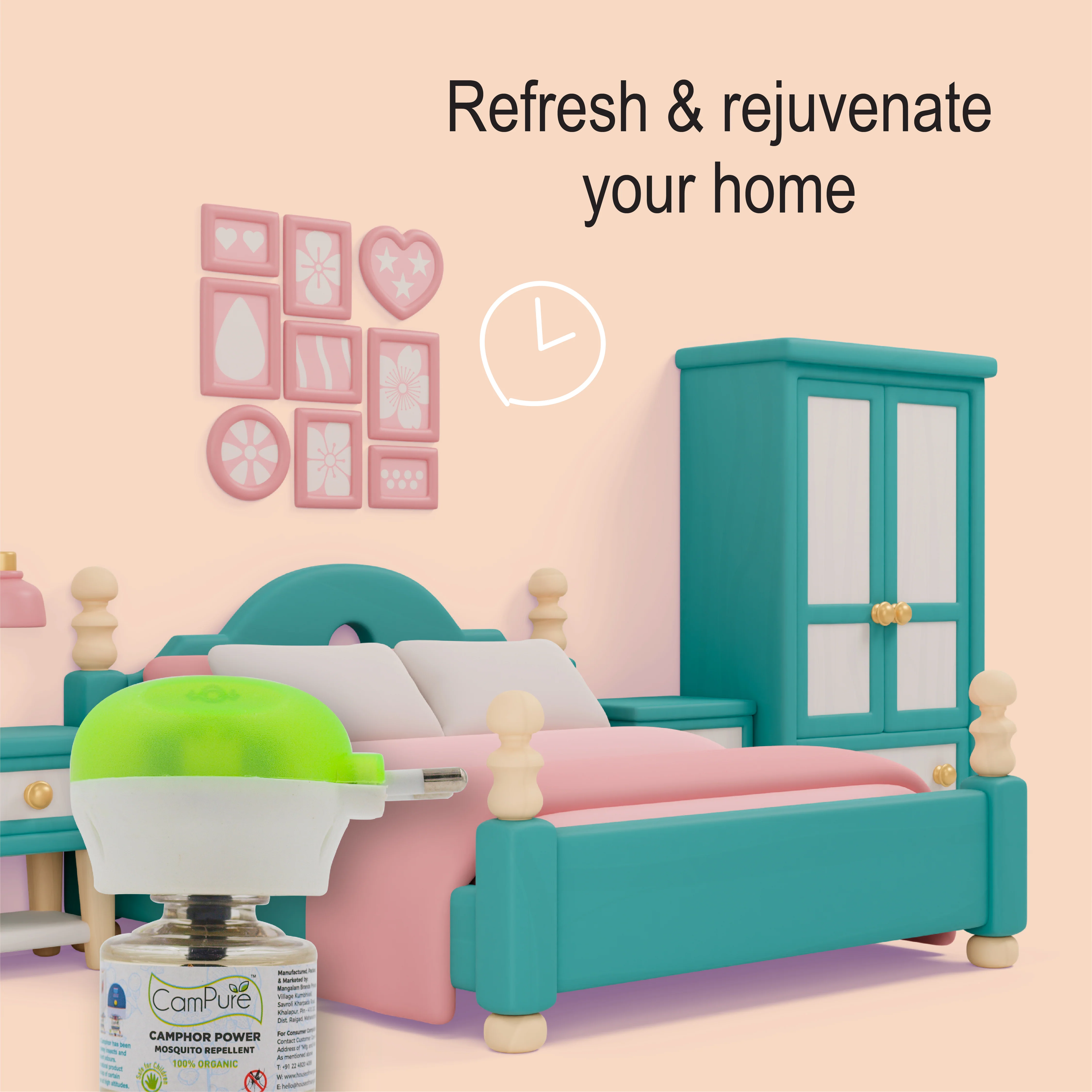 Camphor Mosquito Repellent + Machine - Image 3